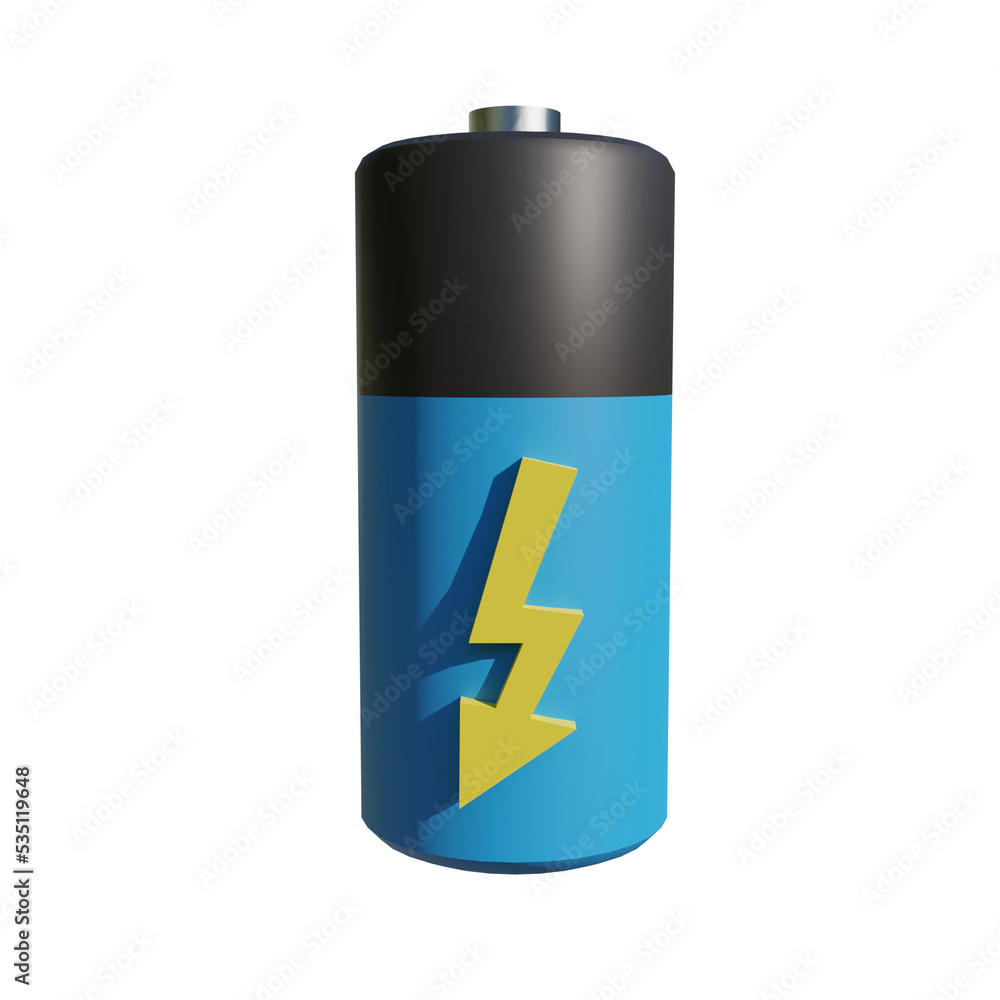 3d render illustration battery 3d render illustration battery