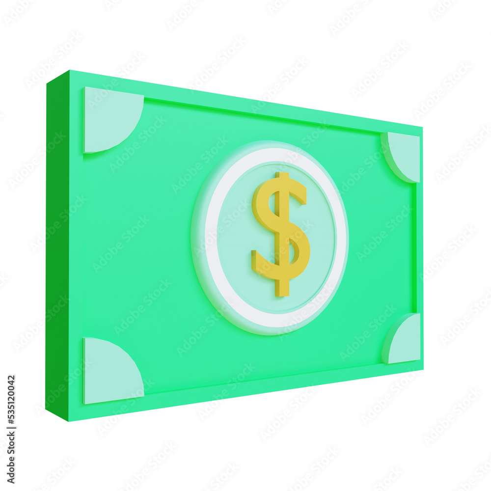 3d render illustration money