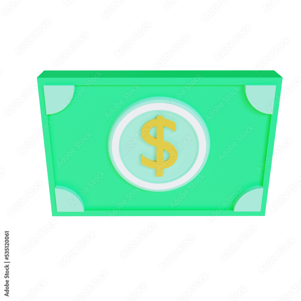 3d render illustration money 3d render illustration money