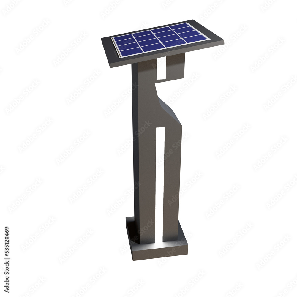 3d render illustration solar garden light 3d render illustration solar garden light