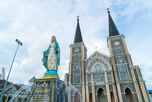 Bild auf Leinwand Cathedral of the Immaculate Conception at Chanthaburi in Thailand