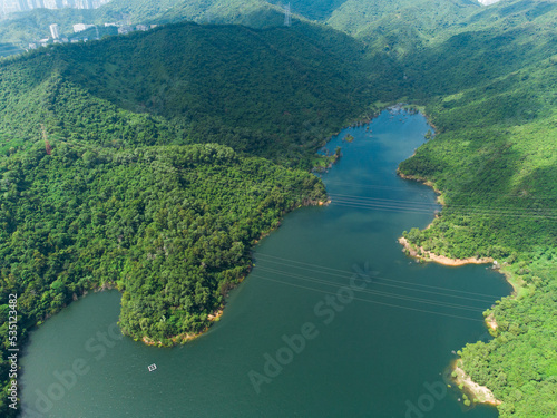 Aerial photo of Shenzhen Meilin Reservoir photo