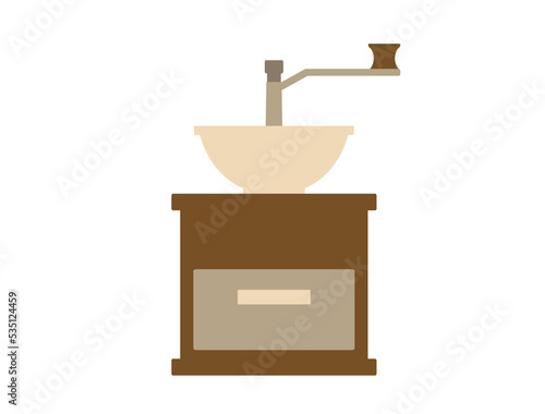 手動のコーヒーミルをイメージしたイラスト
