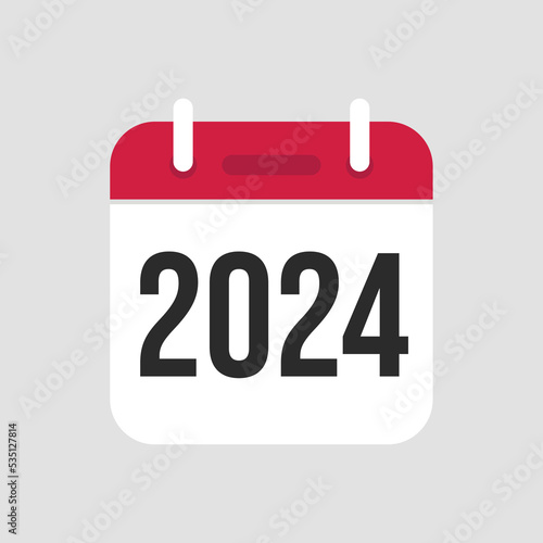 2024 Calendar icon symbol vector.