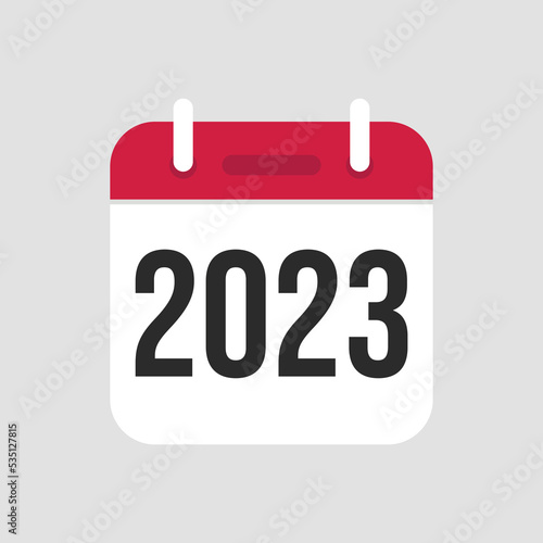 2023 Calendar icon symbol vector.