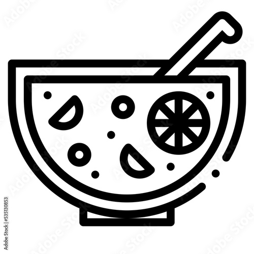 alcoholic drinks Outline icon