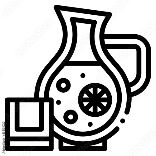 infused water Outline icon