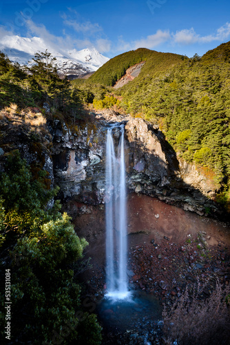 Mangawhero Falls in Tongariro National Park, Ruapehu, New Zealand