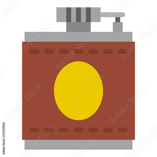 hip flask flat icon