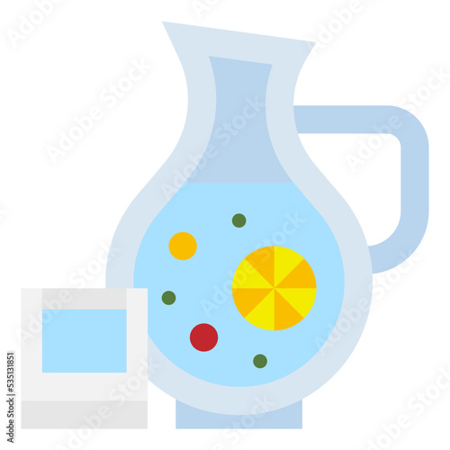 infused water flat icon