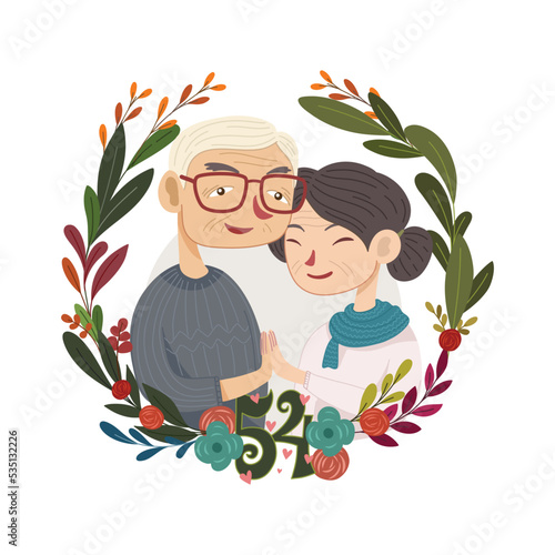 National grandparents day illustration