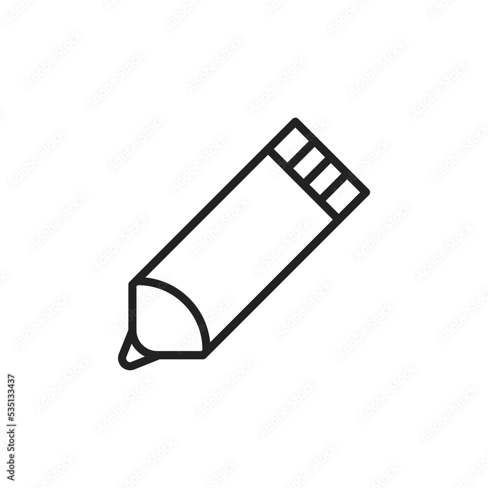 Whiteboard Marker Line Icon Vector Illustration Whiteboard Marker Line Icon Vector Illustration