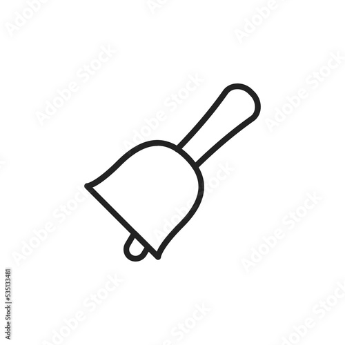 School Alarm Bell Line Icon Design Vector