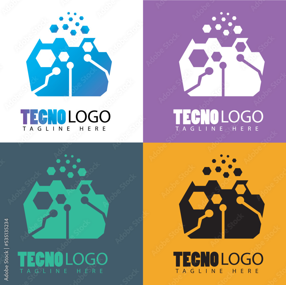 Creative logo vector design abstract with technology style and gradient color. Premium vector teamplate for your business Creative logo vector design abstract with technology style and gradient color. Premium vector teamplate for your business