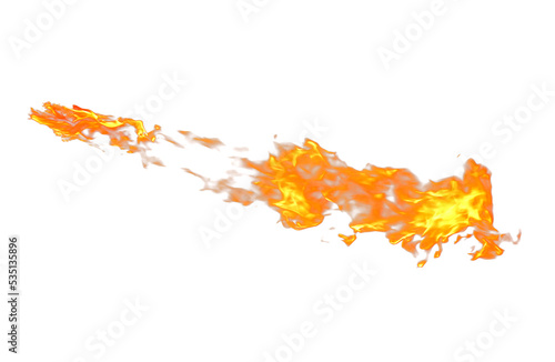 flame isolated on white background