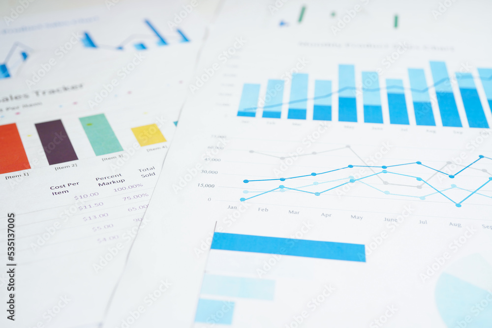 Charts Graphs paper. Financial development, Banking Account, Statistics, Investment Analytic research data economy, Stock exchange Business office company meeting concept. Charts Graphs paper. Financial development, Banking Account, Statistics, Investment Analytic research data economy, Stock exchange Business office company meeting concept.