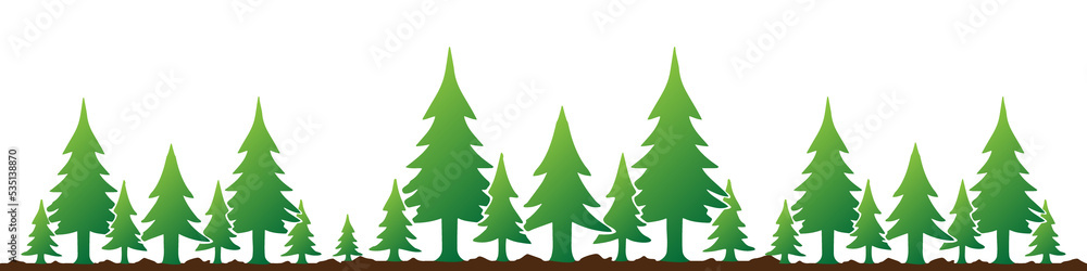 Simple Christmas trees jungle PNG image.