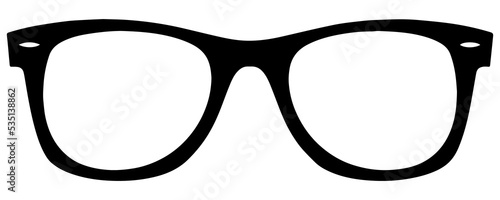 Black simple sunglasses PNG image.
