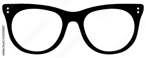 Black simple sunglasses PNG image.