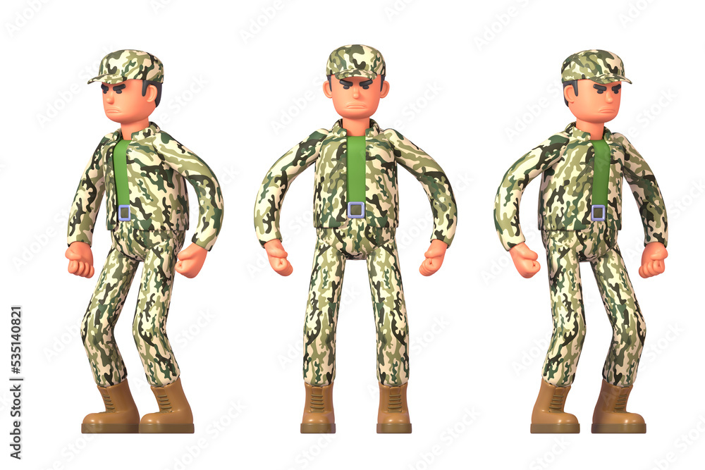3d render of angry soldier in military uniform 3d render of angry soldier in military uniform