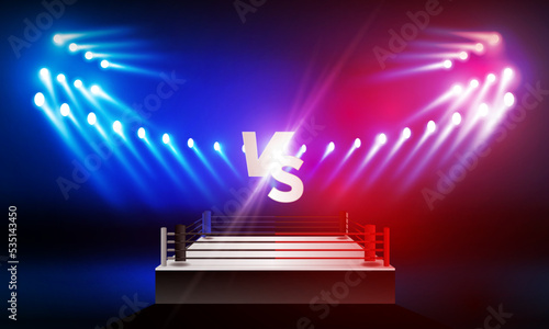 Boxing ring arena stadium vector design.