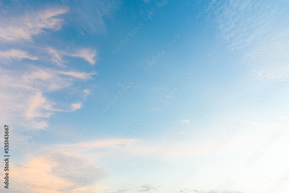 Fototapeta premium Sky background, blue sky with cloud, Blue sky and cloud on summer daytime