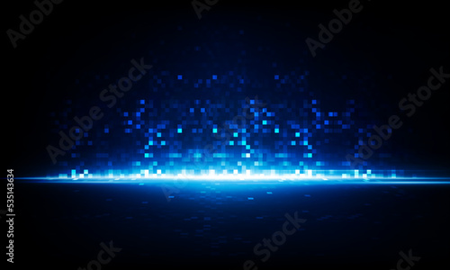 Abstract pixel Key Door open Light out technology and Question mark background Hitech communication concept innovation background   vector design