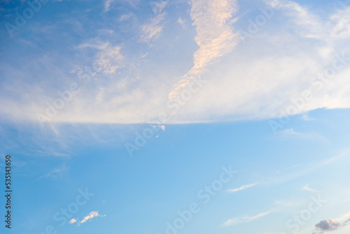 Sky background, blue sky with cloud © samurai