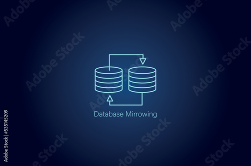 database mirroring icon vector illustration 