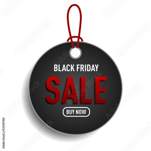 Black sales tag. Vector illustration