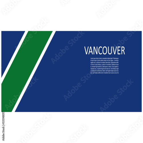 Vancouver Canucks ice hockey team uniform colors. Template for presentation or infographics. photo