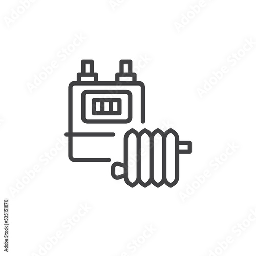 Heat meter line icon