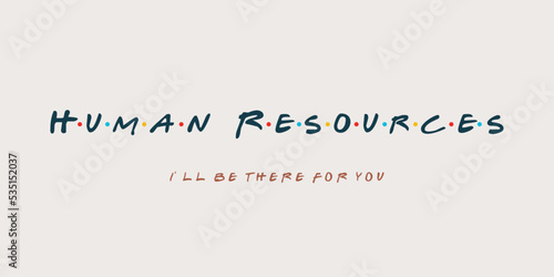 A creative Human Resource logo for HR branding, Quotes, poster, etc 