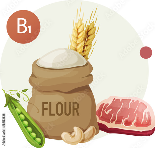 Natural food sources of vitamin B1 for healthy diet