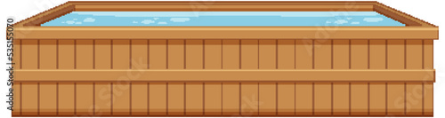 Wooden hot tub spa