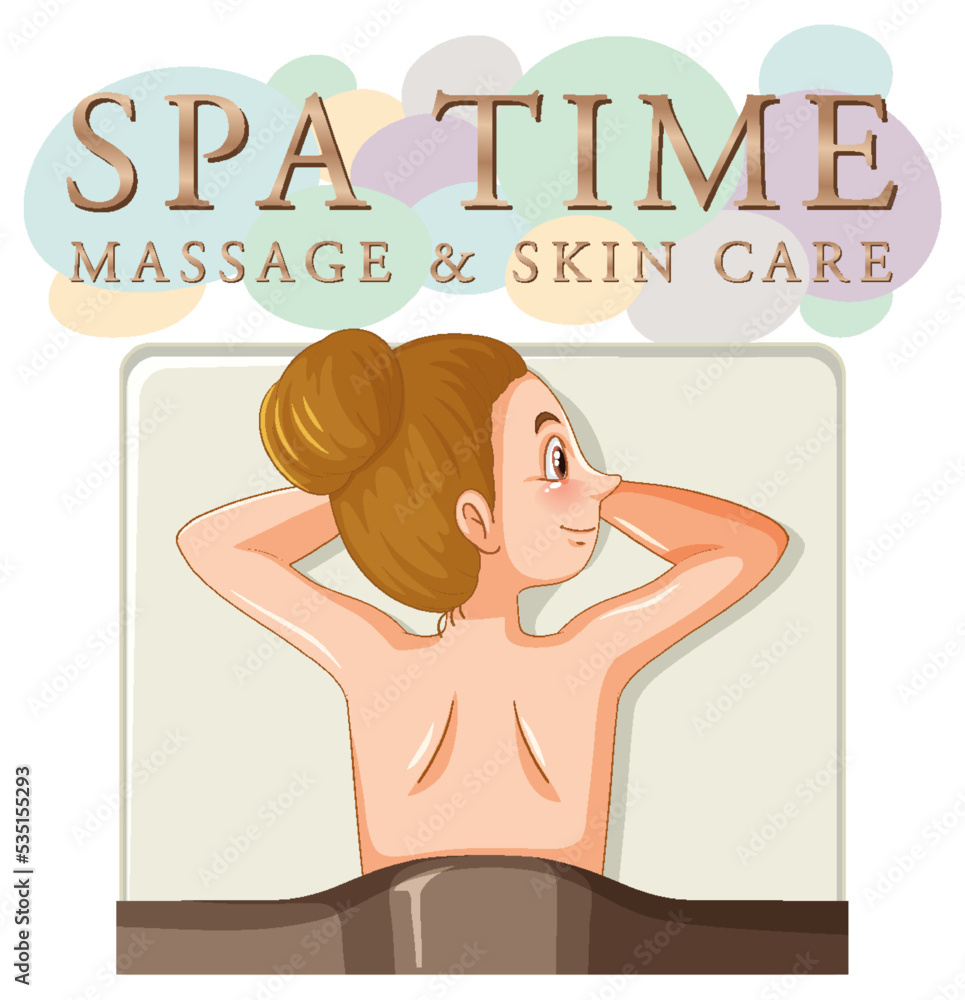 Luxury spa poster template design