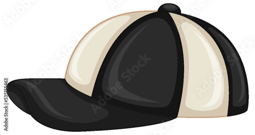 Hat in black and white colors
