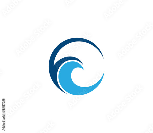 Sea Wave Logo - Abstract Ocean Symbol
