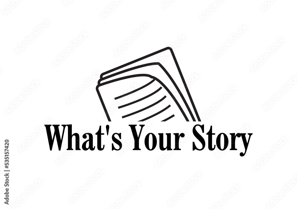 what's your story on white background	