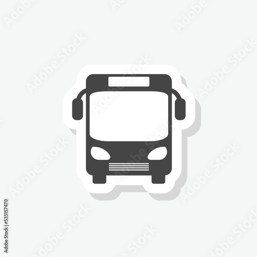 Bus sticker icon isolated on white background