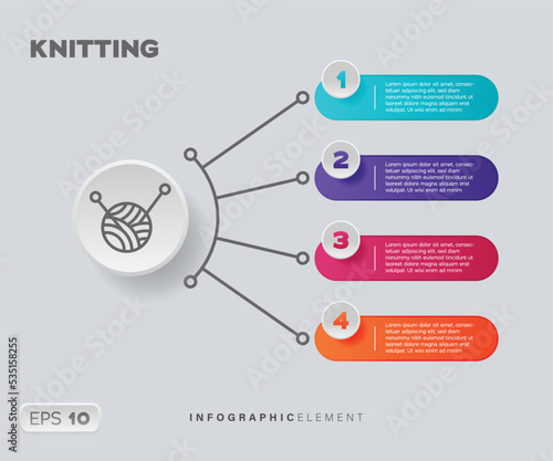 Knitting Infographic Element