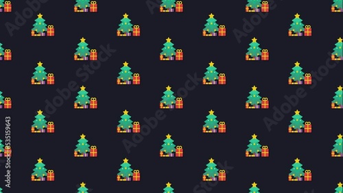 Wallpaper Mural Christmas Presents Dark Blue Animated Loop Background 4K Torontodigital.ca