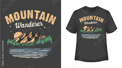 Outdoor Adventure T Shirt Design apparel for fishing hunting camping hiking colorfull print background
