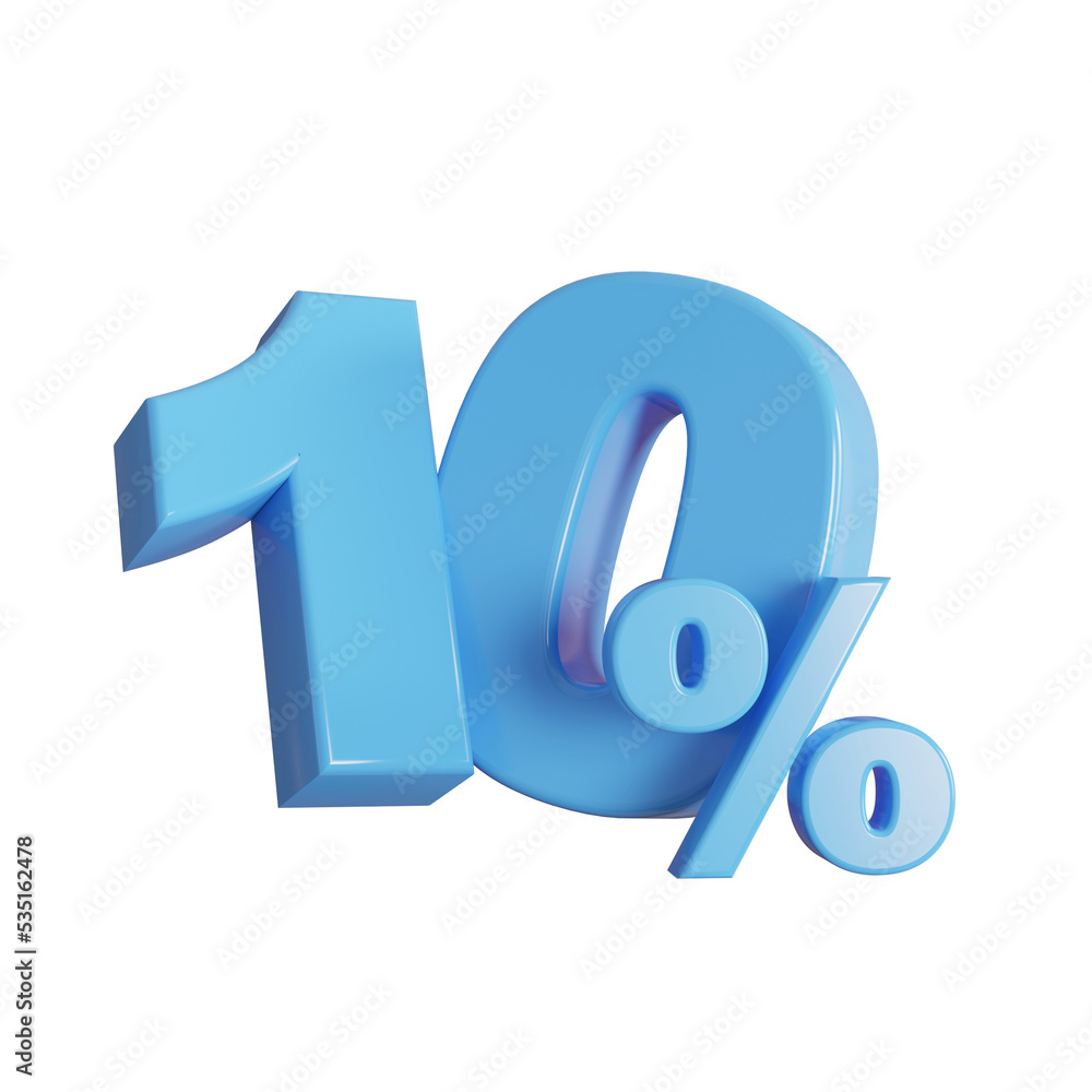 3d render 10 percent off discount sale promotion label 3d render 10 percent off discount sale promotion label
