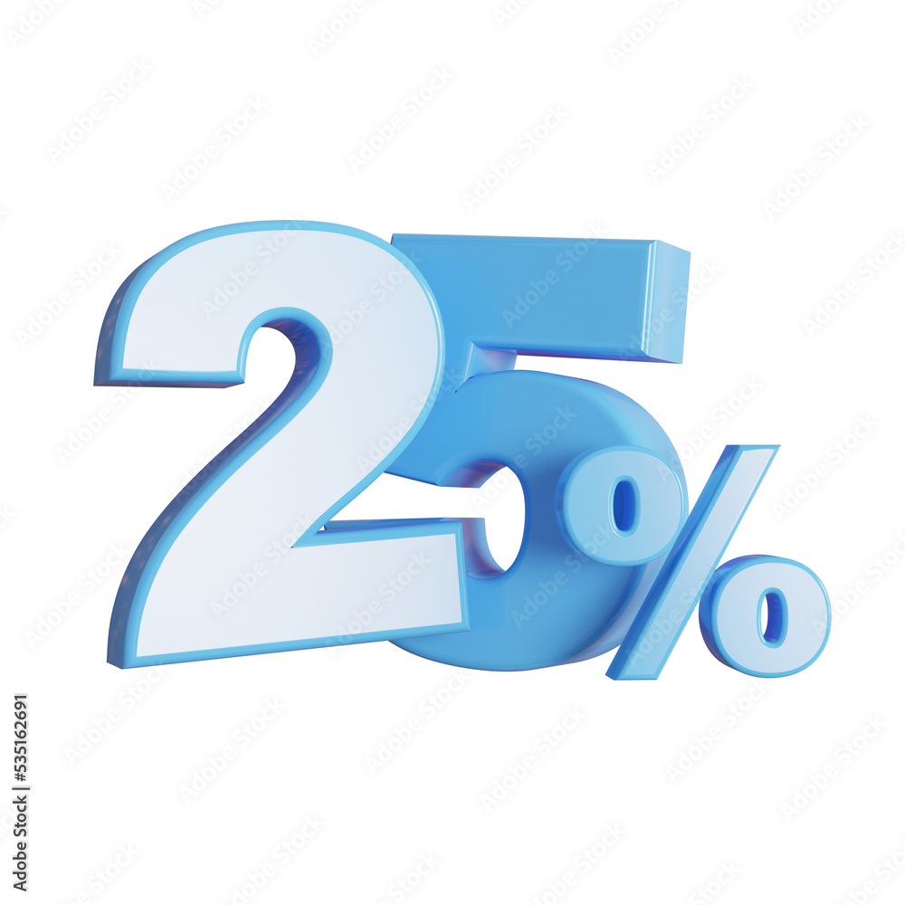 3d render 25 percent off discount sale promotion label 3d render 25 percent off discount sale promotion label