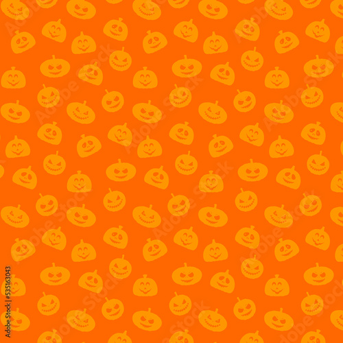 Halloween jack o lantern pattern background