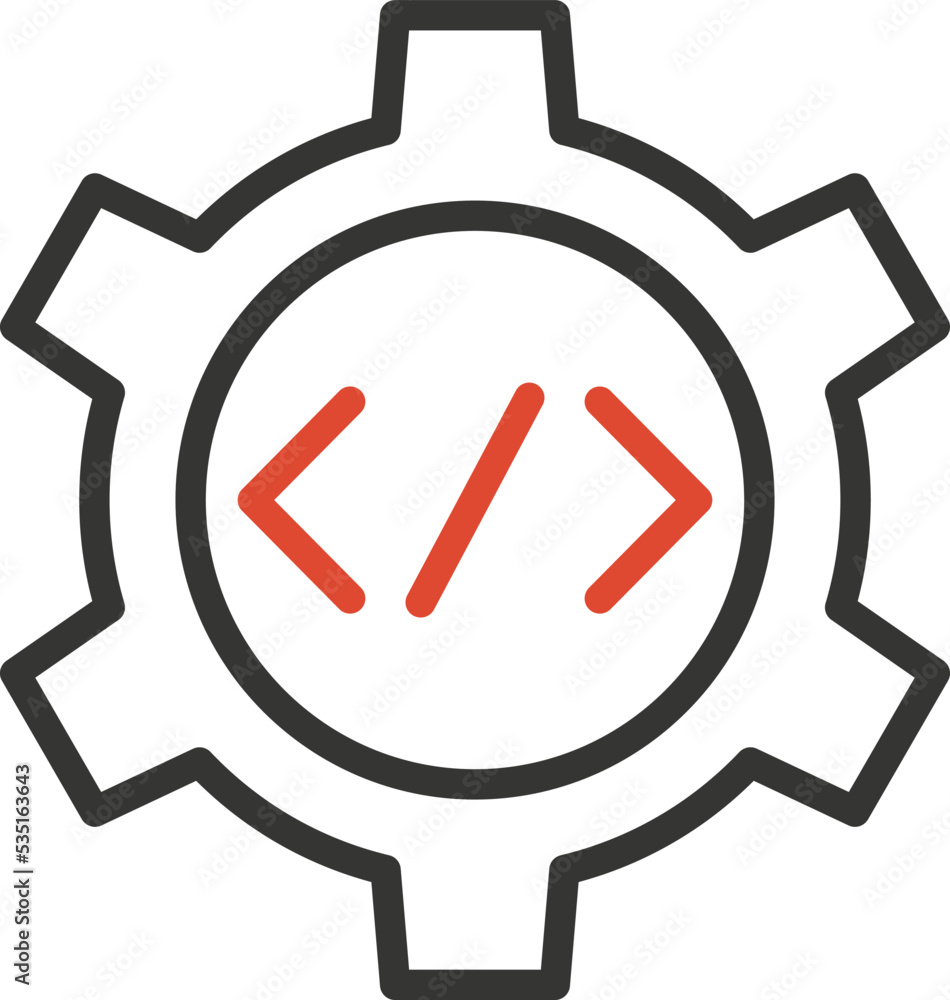 coding gear Vector Icon

