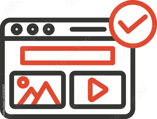 web page verified Vector Icon

