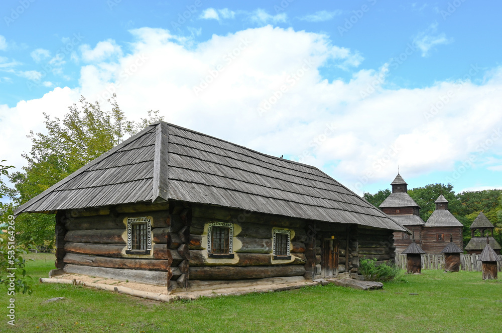 Old house from the last century in the Ukrainian village
