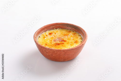 baked curd in a bowl